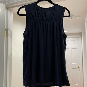 Banana Republic Navy Ruched Tank - M